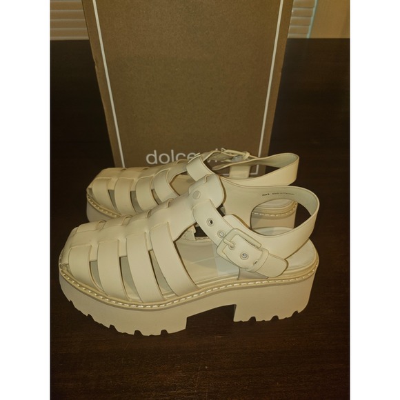 Dolce Vita Women's Lasly Tonal Light Yellow Platform Sandal Shoe, Size 8 NIB - Picture 2 of 7